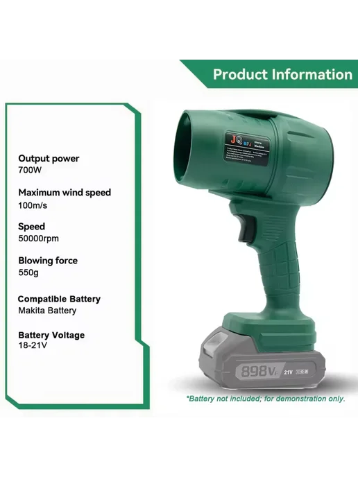 Нет бренда Воздуходувка Makita Х50 Black, черный, фото 3