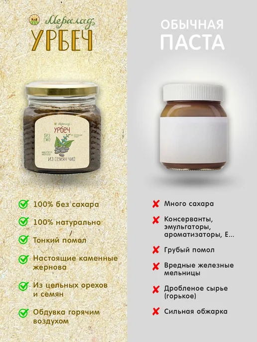 Урбеч из семян чиа без сахара Мералад, семена чиа для 230г, 230 г, фото 3