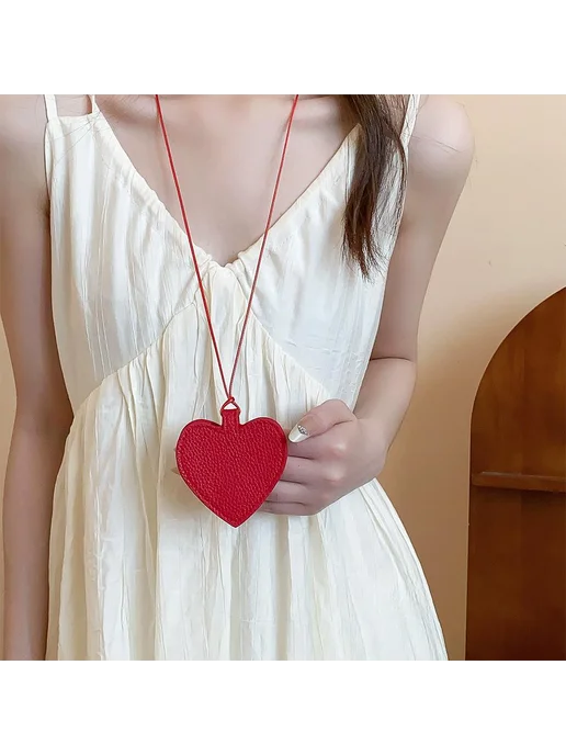 Держатель для очков на шею, сердце, красный, коричневый, фото 7