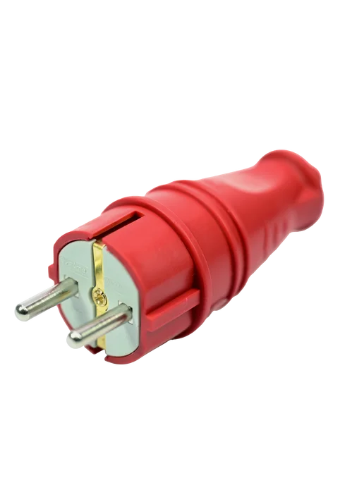 Systeme Electric Вилка каучуковая прямая 16А 250В IP44 красная MultiSet, красный, фото 3