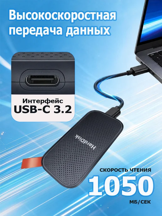 Внешний жесткий диск 2 тб SSD，Мобильный телефон, компьютер, 1 ТБ, фото 2