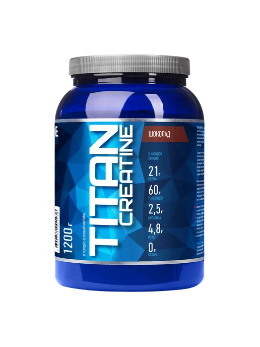 R-line Высокоуглеводный гейнер Titan Creatine, 2000г, Шоколад, 1,2 кг, фото 6