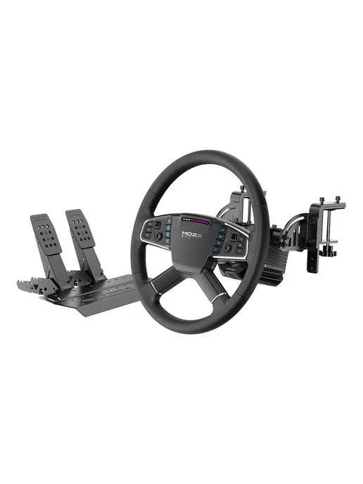 MOZA R5 Pro Truck Bundle (база + руль + педали), черный