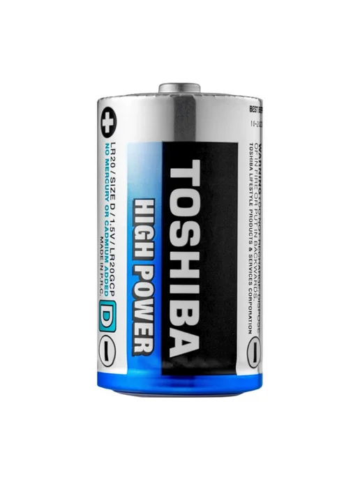 Щелочная батарейка Toshiba LR20 (D), 1.5 В, 2 шт, 2 шт, фото 2