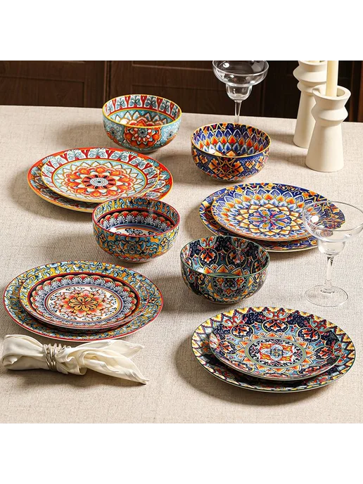 Керамическая миска светло-синяя, 1 шт, 1 шт, фото 2