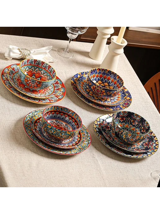 Керамическая миска светло-синяя, 1 шт, 1 шт, фото 3