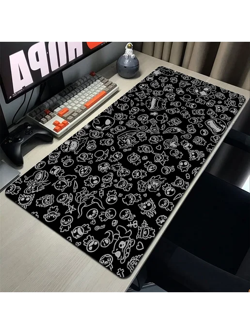 Коврик для мыши белый 80x30 см с нескользящей основой, 80x30 см, фото 3