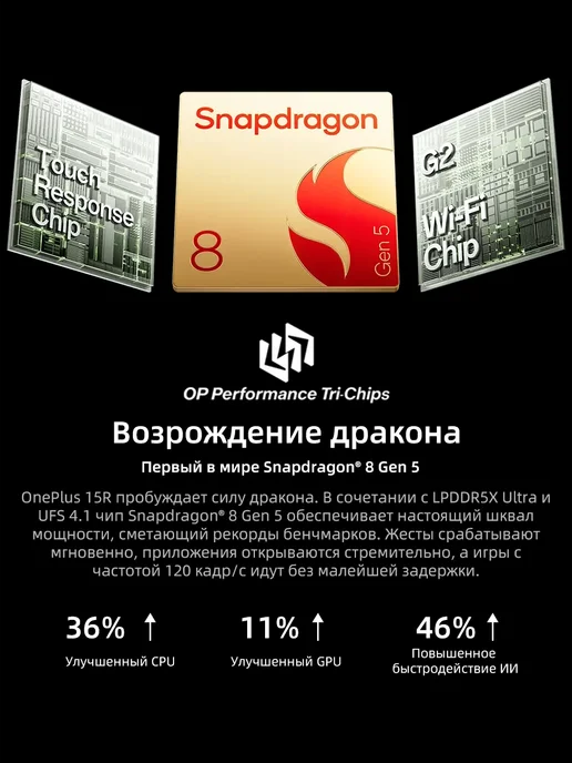 Смартфон OnePlus 15R 12/256 ГБ, черный, фото 6