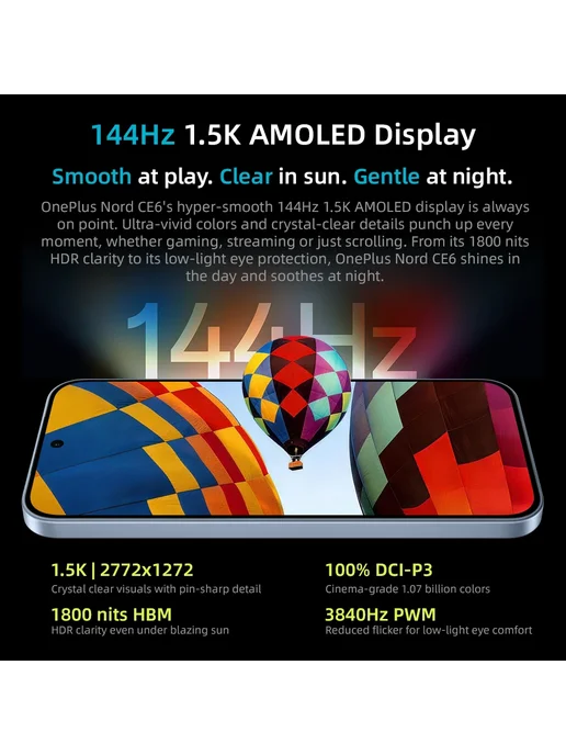 Смартфон OnePlus Nord Ce6 8/256 ГБ, черный, фото 6