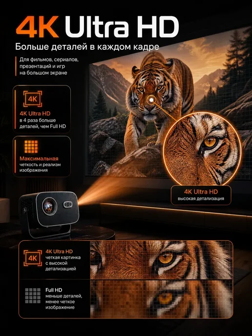 Проектор для фильмов, черный, фото 3