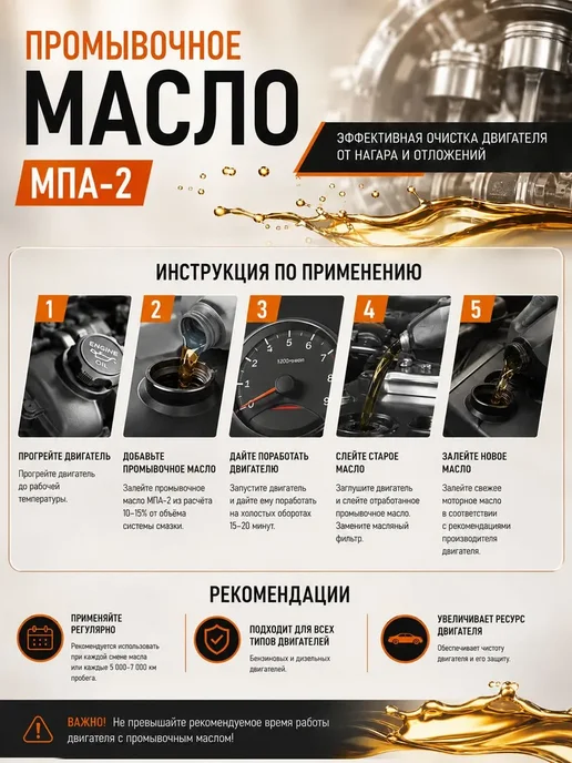 Масло промывочное МПА-2 5 л, ЯРНЕФТЬ, 5 л, фото 2