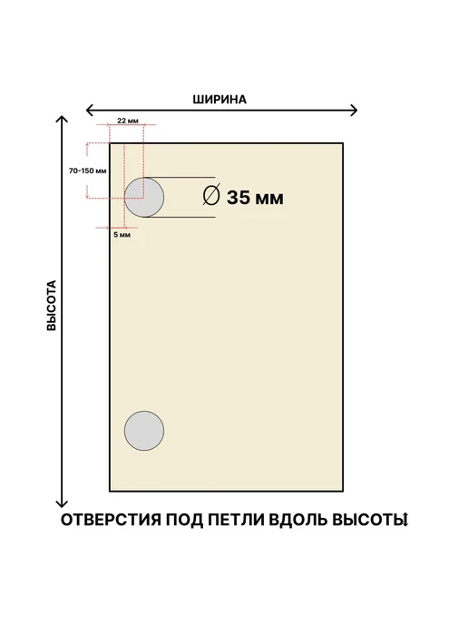 Фасад Мебельный выс.470 х шир.390 мм Цвет Дуб Сонома, вариант, фото 3