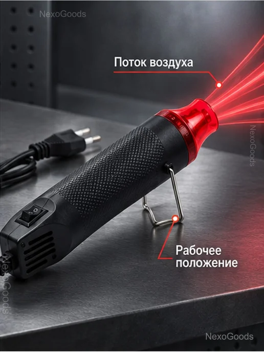 Фен строительный 300 Вт для термоусадки и рукоделия, 300 Вт, фото 3
