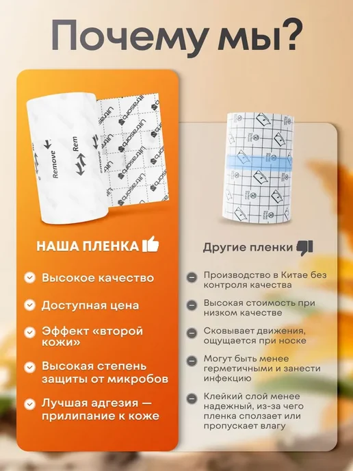 15 см х 1 м Заживляющая пленка для тату UltraSorb Ультрасорб, 1 м, фото 2