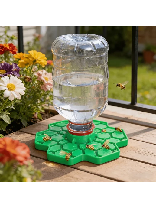 Питатель для пчёл Bee Water с сиденьем, для Safe Honeybee (Ж, зеленый, фото 6