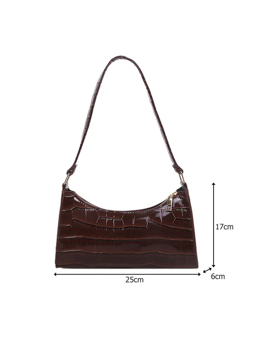 PU Shouldertote повседневная сумка на молнии для шопинга, пу, коричневый, фото 5