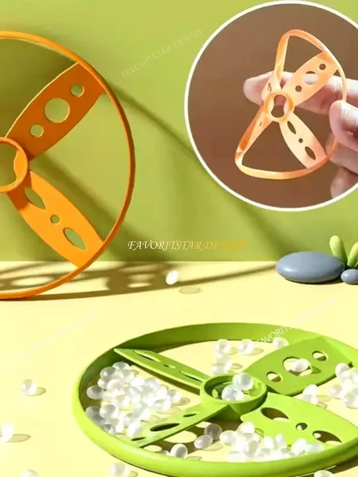 Игра фрисби летающие диски для детей, желтый, фото 6