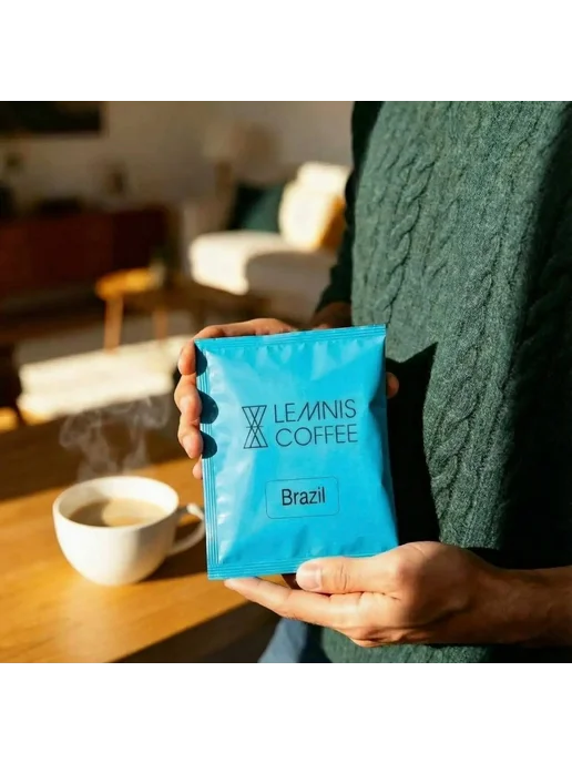 Набор Дрип Кофе Lemnis Coffee в пакетах, Бразилия Моджиана, вариант, фото 4