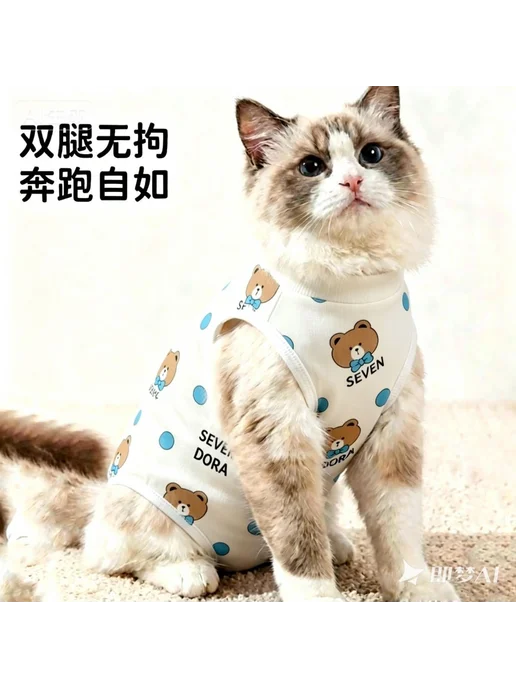 Костюм для котов после стерилизации, желтый, фото 3