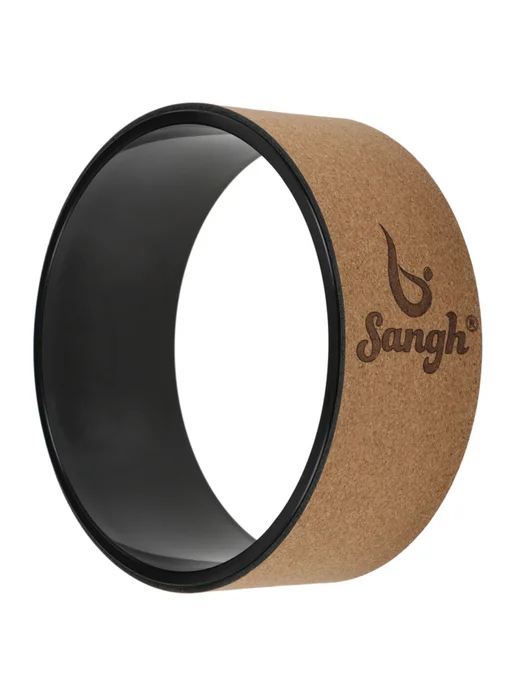 Sangh Йога-колесо для растяжки 33х13 см чёрное, 33x13 см