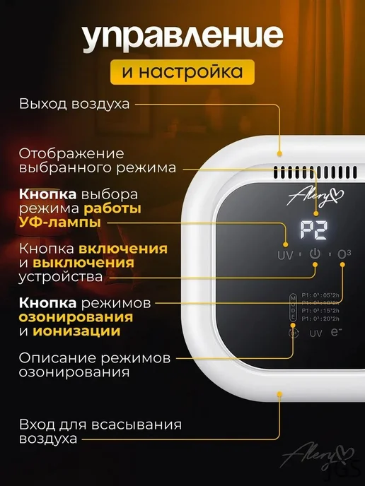Ионизатор воздуха с увлажнением и ароматизацией, вариант, фото 2