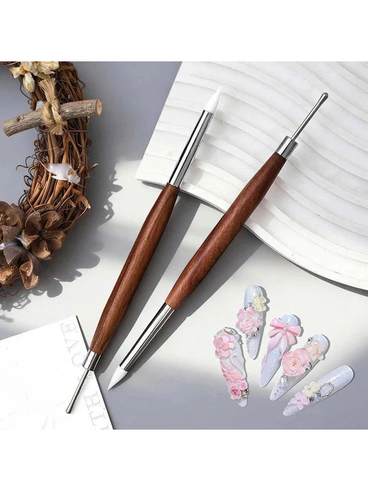 Кисть для гель-лака двухсторо - Double-ended glue-mixing pen, вариант, фото 3