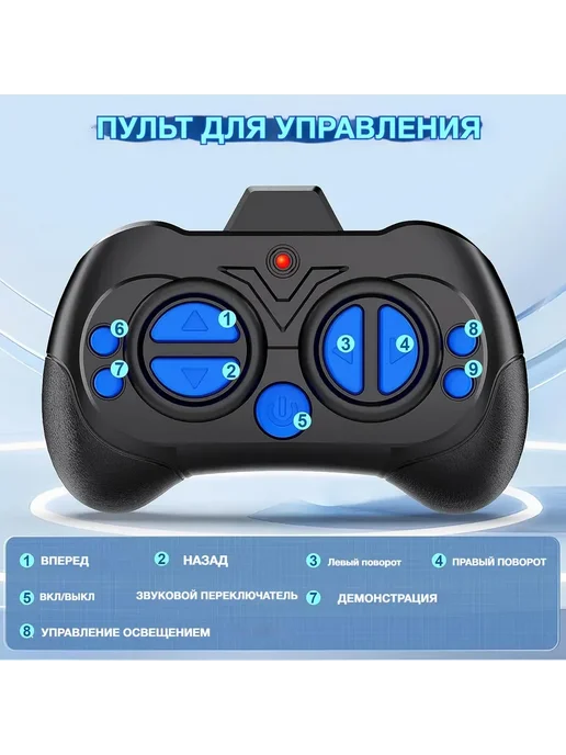 Перезаряжаемая игрушкаробот с дистанционным управлением, синий, фото 7
