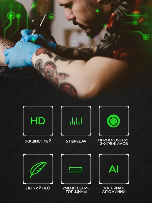 Блок питания для тату Aurora V2-QW4 сетевой шнур 2.25 м, 2,25 м, фото 2