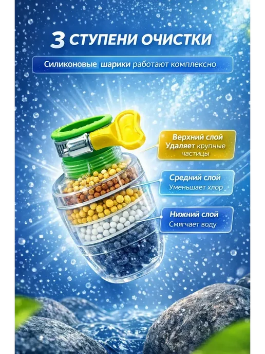 FranklinMIX Насадка-фильтр для очистки воды на кран на каждый день, вариант, фото 2