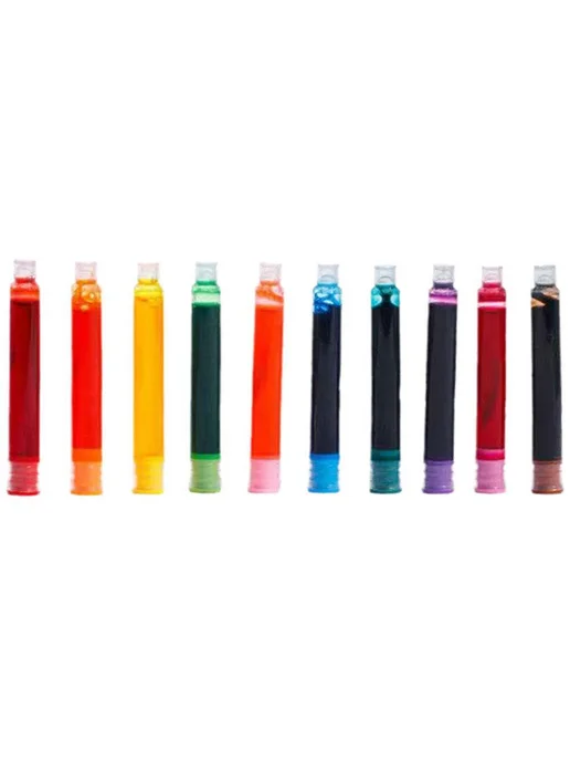 Набор цветных чернильных картриджей для ручки - Ten colors, черный, фото 3