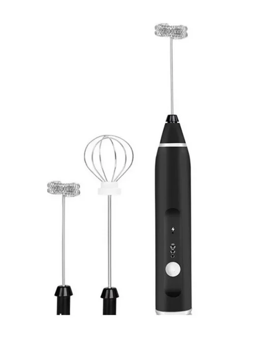 Капучинатор для молока Milk Frother, три режима работы, 2 на, черный, фото 3