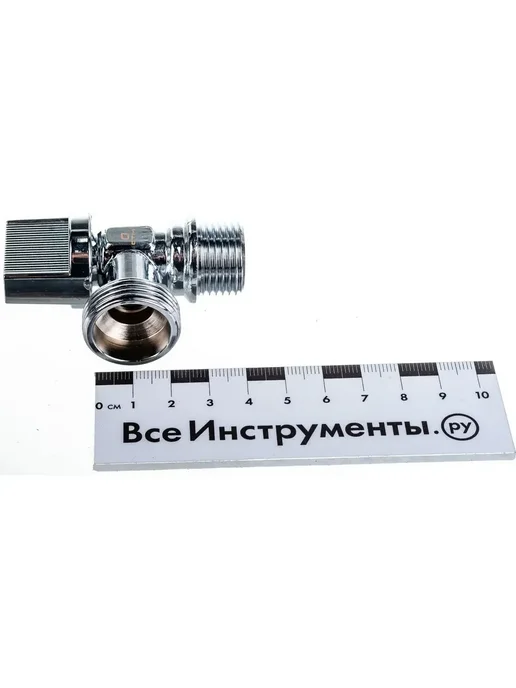 Набор 3 шт Кран угловой для сантехники 1 2х3 4 хром бабочка, 2x3, 3 шт, фото 4