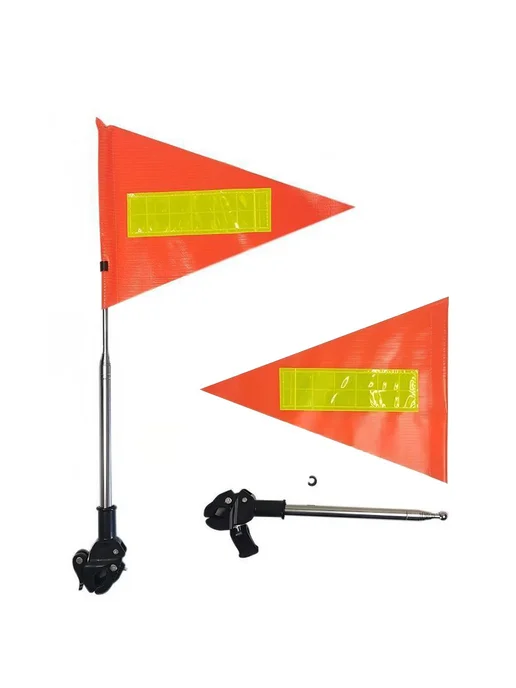 Флаг с трубкой 5 4фт, для бортовых и мопедов, clamp mount, вариант, фото 3