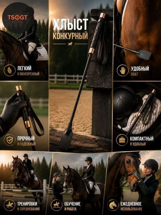 Конкурный хлыст для верховой езды, 58,5 см, вариант, фото 3