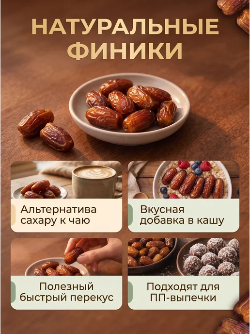 Финики без сахара 1 кг Иран, 1 кг, фото 3