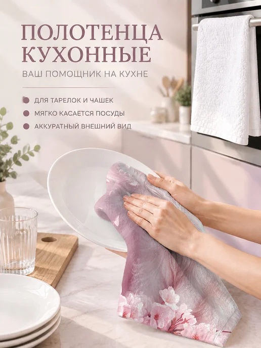 Полотенце кухонное впитывающее без ворса 40х60 см, 40x60 см, фото 3