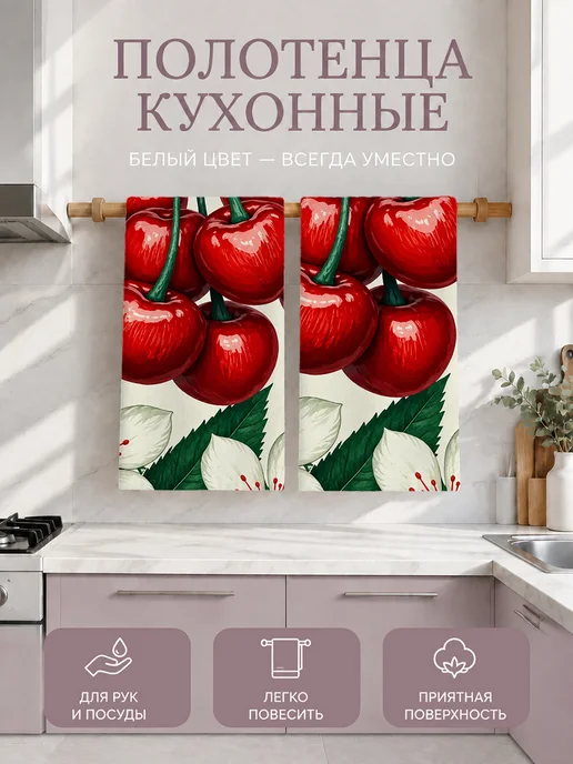 Полотенце кухонное впитывающее 40х60 см, 40x60 см