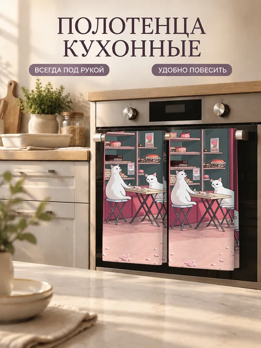 Полотенце кухонное впитывающее для посуды с принтом, вариант, фото 7