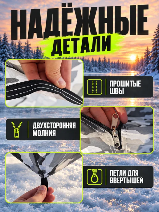 Carpof Палатка зимняя автоматическая для рыбалки 2х2х1.7, 2x1.7, фото 4