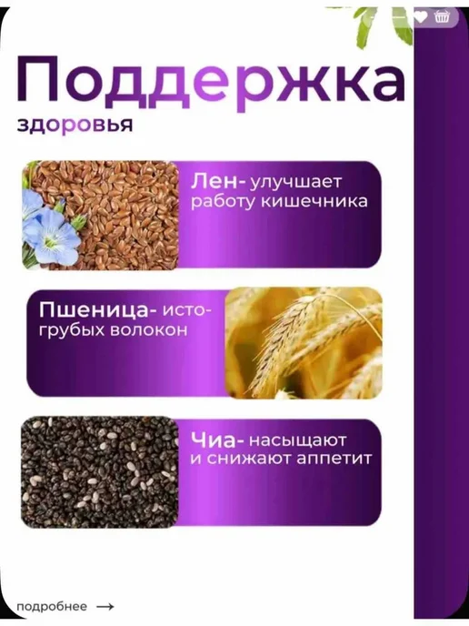 Смесь семян для салата. Семена льна. Семена Чиа. Клетчатка, вариант, фото 3