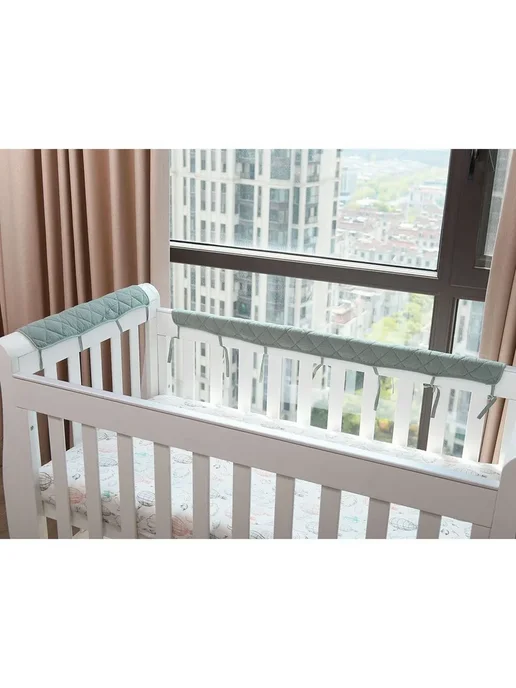 Бортик для кроватки хлопок розовый 15*60 см, 15x60 см, фото 5