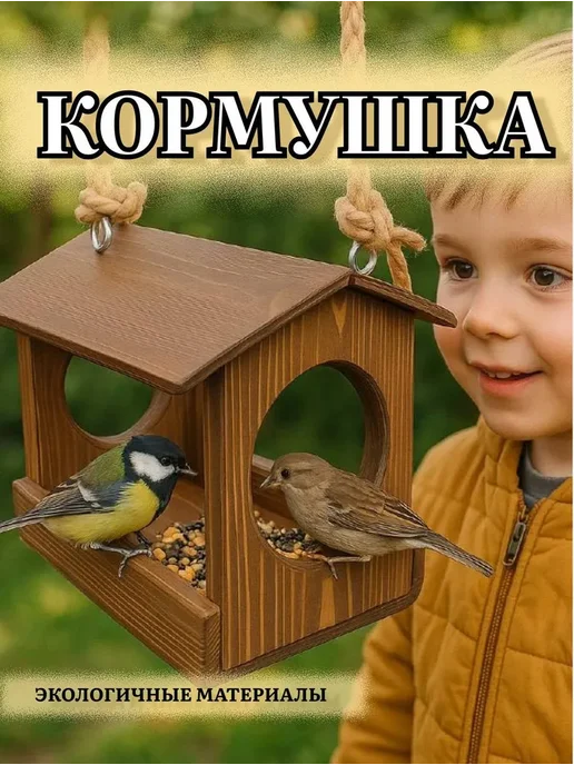 кормушка для птиц и белок, вариант