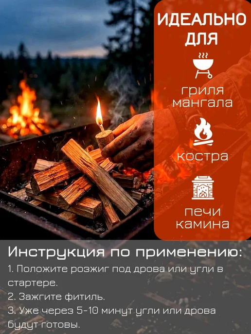 Брикеты для розжига Горыныч 32 шт, 32 шт, фото 2