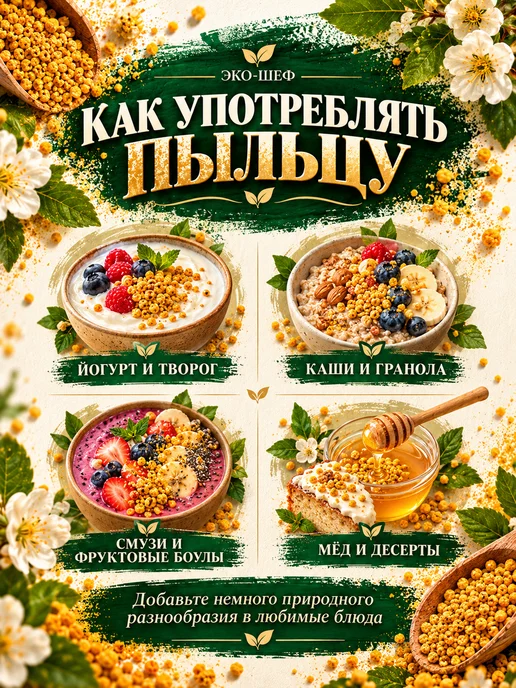 Эко-Шеф Цветочная пыльца натуральная 330 г, 330 г, фото 4