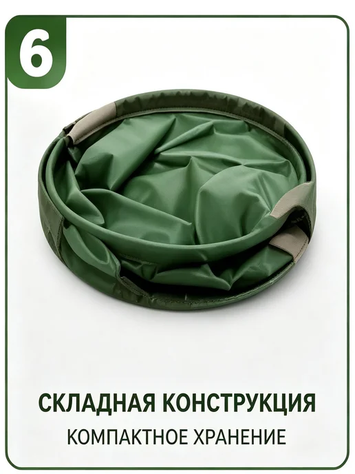 Ведро складное ПВХ, 10 20 л, туристическое для походов, 20 л, фото 7