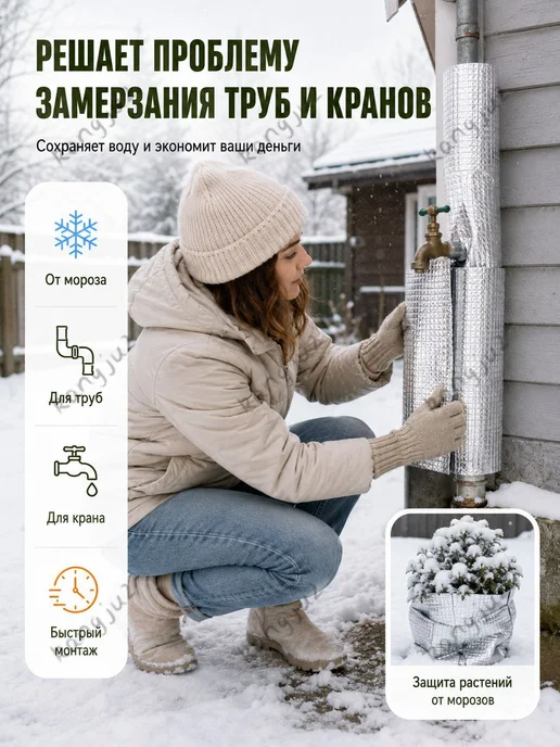 Фольгированный утеплитель 40300 см, 3,5 мм, двусторонняя для, вариант, фото 4
