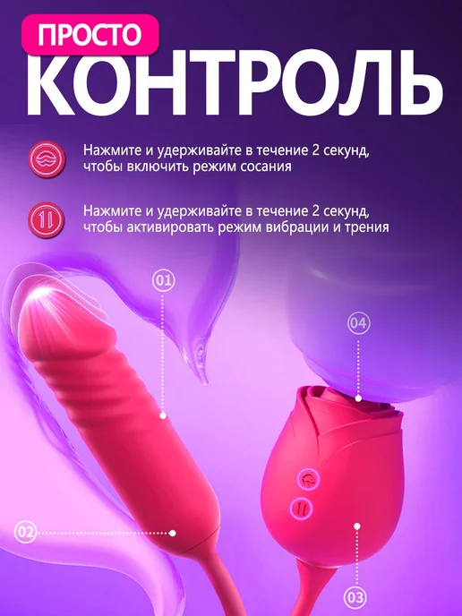 Женский электрический вибратор, комбинированная стимуляция и, красный, фото 4