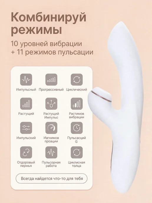 Вибратор для женщин с вибрацией,вакуумом для точки G, серый, фото 3