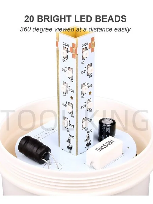 Сигнальная лампа-маяк с зуммером, 220 В, желтый свет, желтый, фото 5