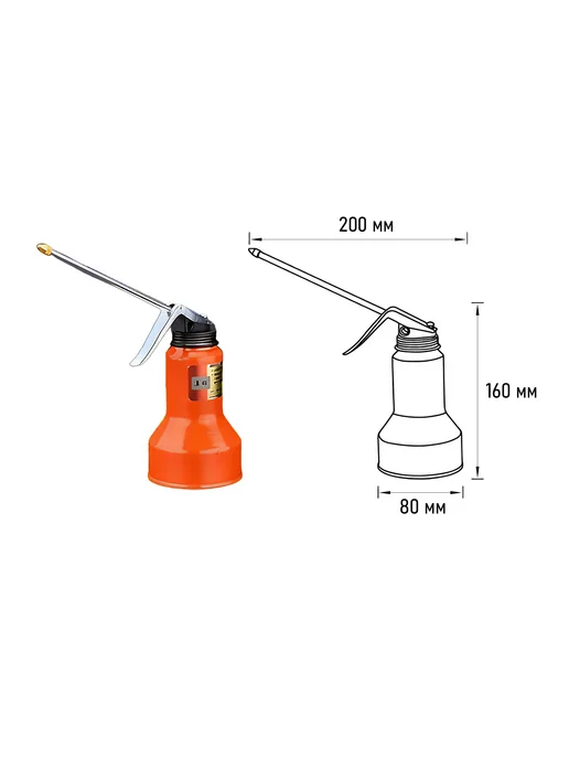 HARDEN Масленка-нагнетатель стальная 350ml, 350 мл, фото 3